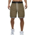 thumbnail image 1 of Yaoyar Men's Running Athletic Shorts Quick Dry Elastic Waist Drawstring Basketball Shorts with Pockets, 1 of 3