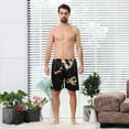 thumbnail image 1 of Yaoyar Men's Satin Boxers Shorts Silk Print Luxury Loungewear Pajama Pants, 1 of 4