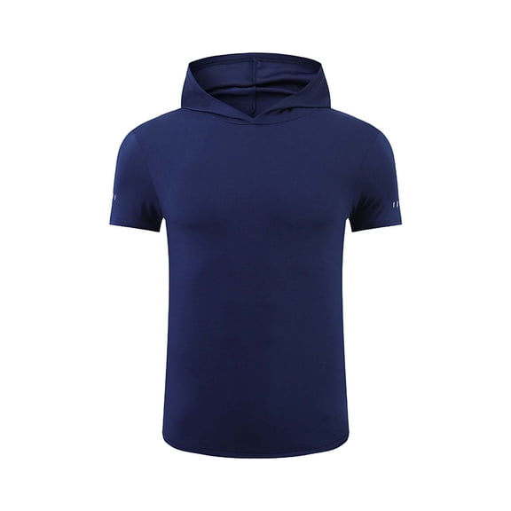 Yaoyar Men's Short Sleeve Hoodie Cotton Hooded Fitted T Shirts Lightweight Sweatshirt Hoodies Pullover