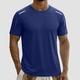 thumbnail image 1 of Yaoyar Men's Short Sleeve Workout Ice Silk Shirts Dry Fit Lightweight Athletic T-Shirts Running Gym Summer Sun Shirt, 1 of 8