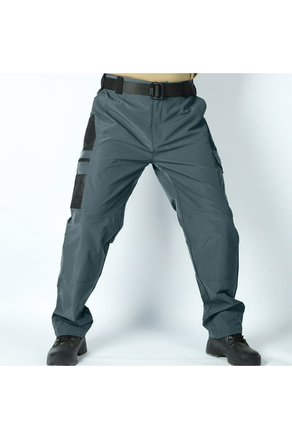 Men's Solid Color All Weather Tactical Training Pants Waterproof Windproof Multi Functional Design for Outdoor Adventure Trousers,M,Green