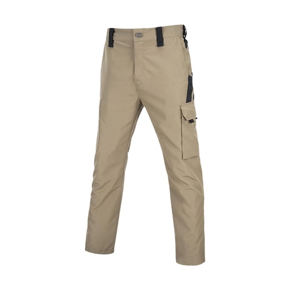 Yaoyar Men's Solid Color Outdoor Tactical Training Pants Multi Functional Workwear Design with Multiple Pockets for Field Use Trousers,XL,Khaki