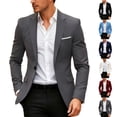 thumbnail image 1 of Yaoyar Men's Solid Pocket Single Button Blazer Jacket Soft Breathable Lightweight Casual Work Office Sport Coat, 1 of 7