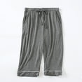 thumbnail image 1 of Yaoyar Men's Solid Sleep Cropped Pants Thin Home Lounge Pajama Shorts Soft Breathable Lightweight Bottoms, 1 of 7