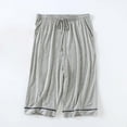 thumbnail image 1 of Yaoyar Men's Solid Sleep Cropped Pants Thin Home Lounge Pajama Shorts Soft Breathable Lightweight Bottoms, 1 of 6
