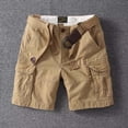thumbnail image 1 of Yaoyar Men's Spring Cotton Cargo Shorts – Casual Fashionable Beach Shorts for Summer Clothing No Back Pocket, 1 of 5
