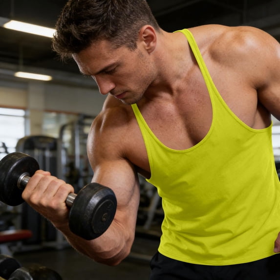 Yaoyar Men's Stringer Tank Tops Muscule Cut Bodybuilding Gym Vest Y-Back Workout Sleeveless T-Shirt
