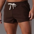 thumbnail image 1 of Yaoyar Men's Summer Striped Short Shorts Solid Color Active Lightweight 2 Inch Inseam Casual Sport Bottoms, 1 of 5