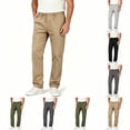 thumbnail image 1 of Yaoyar Men's Summer Thin Straight Leg Cargo Pockets Drawstring Elastic Waist Lightweight Breathable Sport Workout Pants, 1 of 5