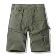 thumbnail image 1 of Yaoyar Men's Tactical Cargo Shorts Button Fly Adjustable Waist Multiple Utility Pockets Relaxed Fit Outdoor Adventure Shorts,Army Green,2XL, 1 of 5