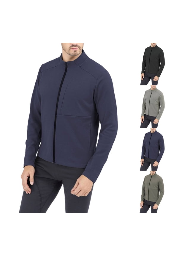 Men's Track Jackets Lightweight Full Zip Water Resistant Running Athletic Golf Jacket Quick Dry Casual Outwear