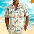 thumbnail image 1 of Yaoyar Men's Vibrant Hawaiian Print Short Sleeve Camp Collar Shirt Breathable Lightweight Summer Vacation Tee, 1 of 5