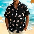 thumbnail image 1 of Yaoyar Men's Vibrant Hawaiian Print Short Sleeve Camp Collar Shirt Breathable Lightweight Summer Vacation Tee, 1 of 5