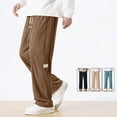 thumbnail image 1 of Yaoyar Men's Vintage Corduroy Work Pants Solid Color Stretch Waist Drawstring Multi-Pocket Casual Long Trousers, 1 of 9