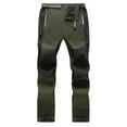 thumbnail image 1 of Yaoyar Men's Weather Ready Trekking Trousers Solid Color Panel Design with Button Zipper Placket Athletic Pockets Water Resistant Quick Dry Fabric Full Length Pants,XL,Army Green, 1 of 2