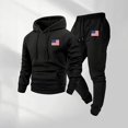 thumbnail image 1 of Yaoyar Mens 2 Piece Polar Fleece Tracksuits Hooded Sweatshirts and Jogger Casual Sweatsuit Set Big And Tall Hoodies Tracksuit, 1 of 3