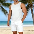 thumbnail image 1 of Yaoyar Mens 2 Piece Workout Set Quick Dry Sleeveless Tank Top Shorts Sets Breathable Athletic Running Beach Sporty Clothes, 1 of 8