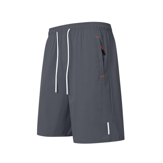 Yaoyar Mens Athletic Shorts Solid Color Casual Holiday Outdoor Hiking Stretch Breathable Shorts Zipper Shorts Pockets Shorts