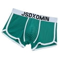 thumbnail image 1 of Yaoyar Mens Boxer Brief Soft Ice Silk Breathable Nylon Mesh Underwear Panties Male Underpants Shorts Green XL, 1 of 3