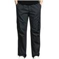 thumbnail image 1 of Yaoyar Mens Cargo Pants Casual Joggers Sweatpants Elasticated Waist Workout Hiking Pants with Multi-Pockets(Black,2XL), 1 of 7