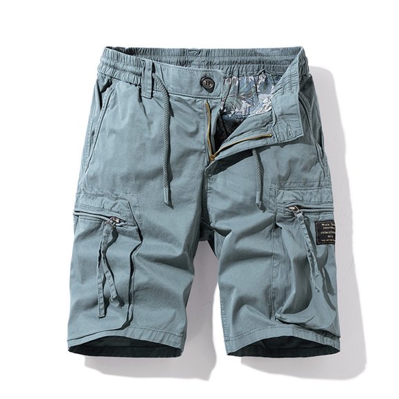 Yaoyar Mens Cargo Shorts Casual Short Pants Relaxed Fit Drawstring Cargo Pants Summer Sport Shorts with Multi Pockets