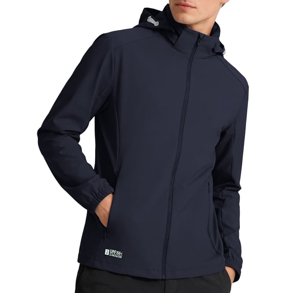 Yaoyar Mens Casual Jackets Sun Protection Clothing Sunscreen Waterproof Long Sleeve Hoodie Spring and Summer Ice Silk Thin Zipper Hoodie