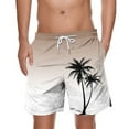 thumbnail image 1 of Yaoyar Mens Casual Sports Shorts Beach Pants Elastic Waist Drawstring Summer Shorts Classic Fit Walking Hiking with Pockets Pockets Camouflage Print Knee Length Shorts, 1 of 4