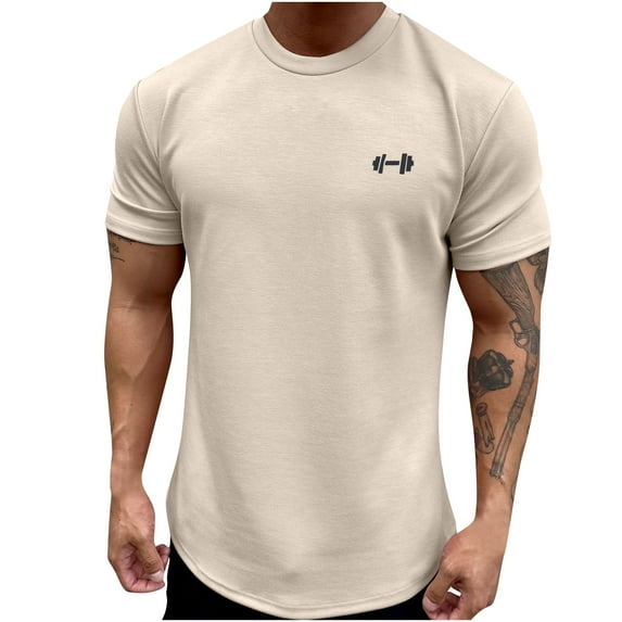 Yaoyar Mens Casual T Shirt Stretch Short Sleeve Loose Fit Crew Neck Pullover Sweater Solid Basic Tops