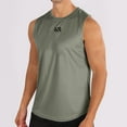 thumbnail image 1 of Yaoyar Mens Casual Tank Top Solid Color Mesh Workout Tops Round Neck Pullover Sports Sleeveless Fashion Summer Tops Gym Shirt Wicking Mesh Breathable Muscle Tee, 1 of 5