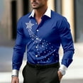 thumbnail image 1 of Yaoyar Mens Christmas Print Shirts Long Sleeve Casual Button Down Shirt for Men Wedding Party, 1 of 3