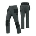 thumbnail image 1 of Yaoyar Mens Color-Blocked Overalls With Multiple Pockets Wear-Resistant And Removable Fly Pockets Workshop Construction Worker Work Trousers, 1 of 5