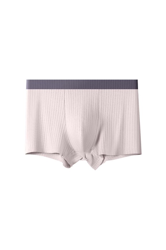 Mens Cotton Ribbing Boxer Briefs Men Ribbed Cotton Boxer Brief Bulge Boxer Briefs Breathable for Men