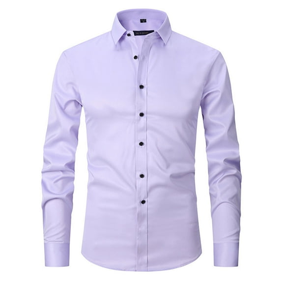 Yaoyar Mens Dress Shirts Long Sleeve Dress Shirts for Men Cotton Button Down Shirt Regular Big and Tall Dress Shirts