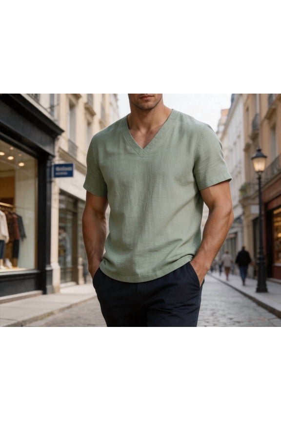 Mens Dry Fit V Neck T-Shirts Workout Soft Short Sleeve Moisture Wicking Running Athletic Gym Casual Tee Tops