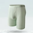 thumbnail image 1 of Yaoyar Mens Extended Length Summer Boxer Briefs Side Opening Underwear with Breathable Stretch Sport Home Fabric for Active Comfort Wear Boxer Briefs,Green,L, 1 of 4