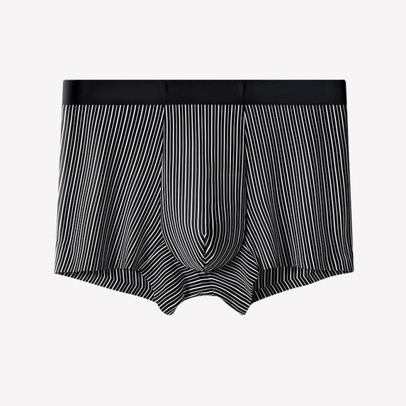Yaoyar Mens Fashion Solid Color Summer Boxer Briefs Stretch Underwear with Comfort Fit Fabric for Casual Daily Wear Boxer Briefs,Black,3XL
