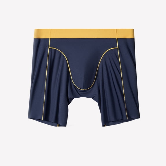 Yaoyar Mens Fashion Summer Boxer Briefs Stretch Underwear with Comfort Fit Fabric for Casual Home Wear Boxer Briefs,Navy,3XL