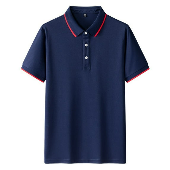 Yaoyar Mens Fashion Tops Solid Color Short Sleeve Lapel Casual Shirt Loose Short Sleeve Shirt Lightweight & Breathable for Casual Style