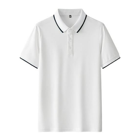 Yaoyar Mens Fashion Tops Solid Color Short Sleeve Lapel Casual Shirt Loose Short Sleeve Shirt Lightweight & Breathable for Casual Style