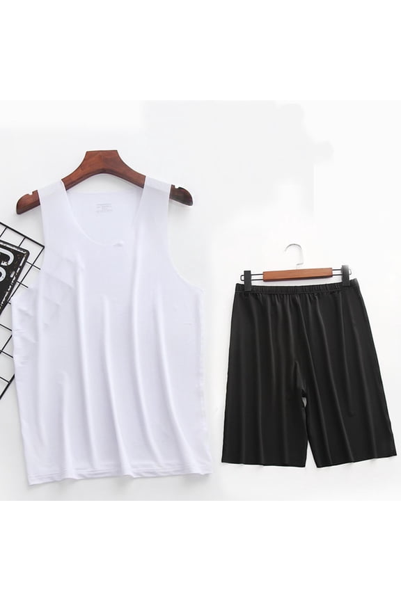 Mens Fashionable Summer Fitness Sports Solid Color Sleeveless V-Neck Vest Suit Casual Sports Vest Sleeveless Quick-Drying Lightweight Design For Comfort Running Fitness Activities