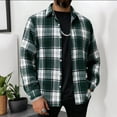 thumbnail image 1 of Yaoyar Mens Flannel Shirts Long Sleeve Button Down Casual Work Plaid Shirt N Fall Winter Clothes with Pockets, 1 of 9
