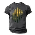 thumbnail image 1 of Yaoyar Mens Funny Print T Shirt Casual Short Sleeve Jungle Print Summer Crew Neck Vintage Tops Casual Breathable Tee Short Sleeve, 1 of 4