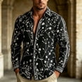 thumbnail image 1 of Yaoyar Mens Hawaiian Floral Long Sleeve Shirt Tropical Button Down Printed Aloha Shirts Wedding Beach Vacation with Pocket, 1 of 5