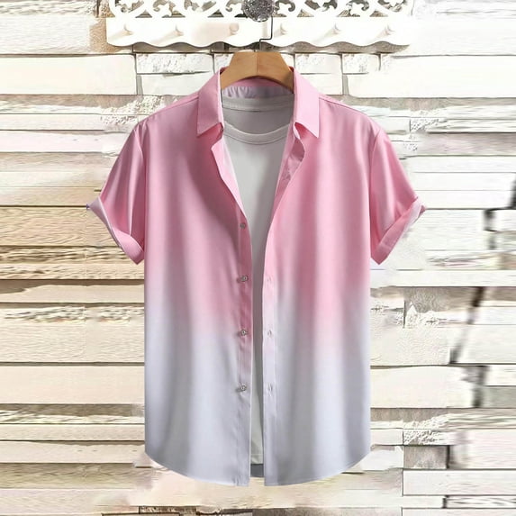 Yaoyar Mens Hawaiian Shirt Short Sleeve Vintage Bowling Shirt Summer Shirts Button Down Casual Summer Beach Vacation Shirts