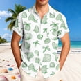 thumbnail image 1 of Yaoyar Mens Hawaiian Shirts Starfish Shell Print Button Down Short Sleeve Top Loose Trendy Summer Beach Vacation T Shirt, 1 of 6