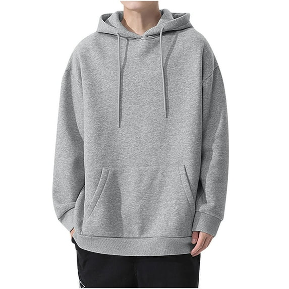 Yaoyar Mens Hoodie Lightweight Long Sleeve Sweatshirt Casual Pullover Tops Solid Hoodies Loose Fit Hoodie Sweatshirt