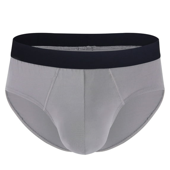 Yaoyar Mens Household Fallow Underwear Briefs Open-fly Briefs Breathable men’s Underwear Gray XL