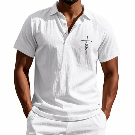 Yaoyar Mens Lapel Top Cotton And Linen Casual Short-Sleeved Cross-Print Shirt Casual Button Down Shirts Short Sleeve Linen Shirts Summer Beach Dress Shirt
