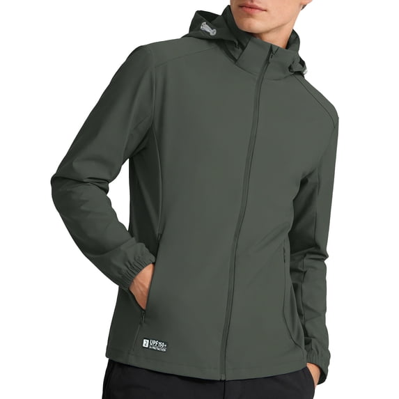 Yaoyar Mens Lightweight Jackets Water Resistant Windbreaker Packable Hooded Golf Jacket Men for Running Hiking