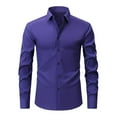 thumbnail image 1 of Yaoyar Mens Long Sleeve Dress Shirt wrinkle-free non-iron button-down cardigan Stretchable Fabric long-sleeved shirt, 1 of 7